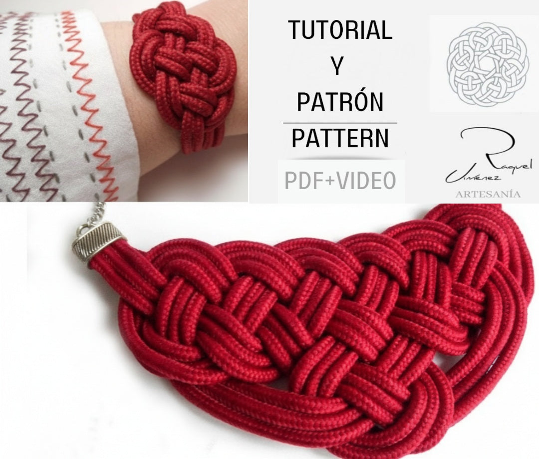 tutorial para hacer pulsera y collar de estilo marinero de macramé