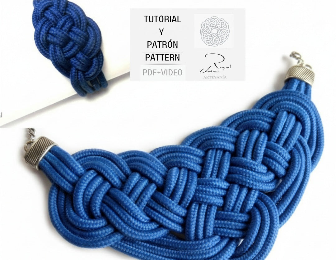tutorial para hacer pulsera y collar de estilo marinero de macramé