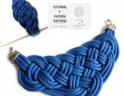 tutorial para hacer pulsera y collar de estilo marinero de macramé