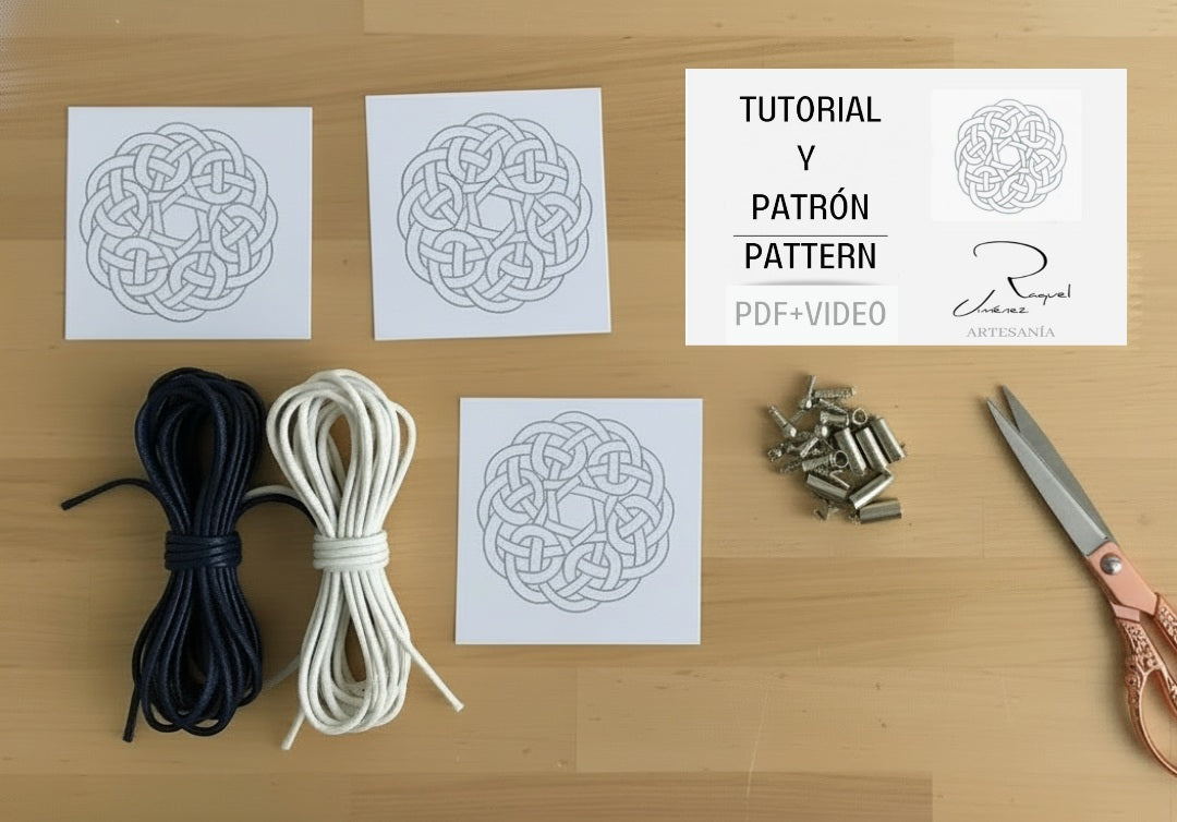 Tutorial y patrón para hacer pendientes de macramé