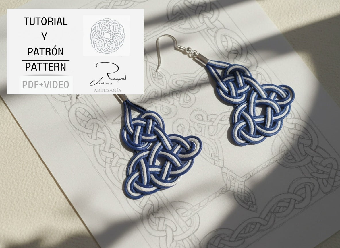 Tutorial y patrón para hacer pendientes de macramé