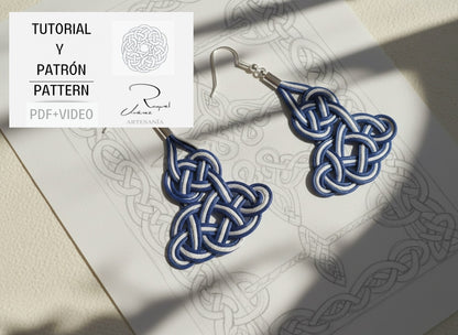 Tutorial y patrón para hacer pendientes de macramé