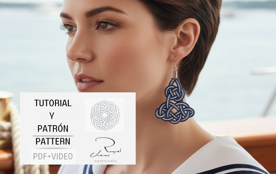 Tutorial y patrón para hacer pendientes de macramé