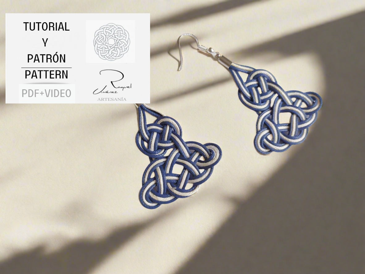 Tutorial y patrón para hacer pendientes de macramé