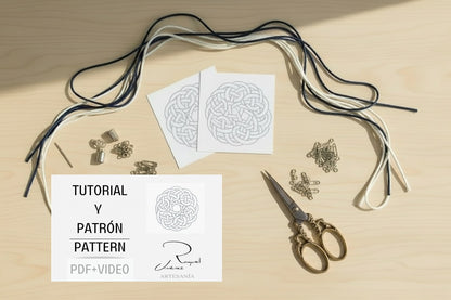 Tutorial y patrón para hacer pendientes de macramé