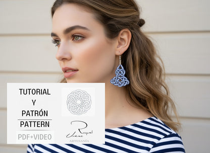 Tutorial y patrón para hacer pendientes de macramé