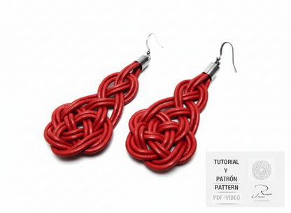 Tutorial to make macramé earrings with pattern