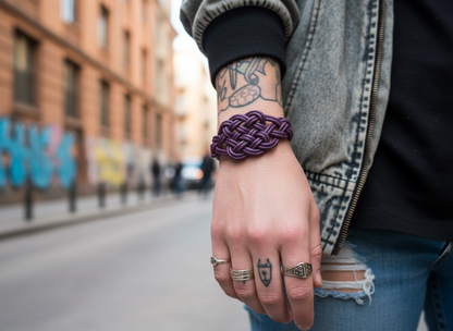 Tutorial y patrón para hacer pulsera de nudos de macramé