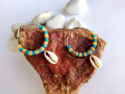 Pendientes de verano con nacar