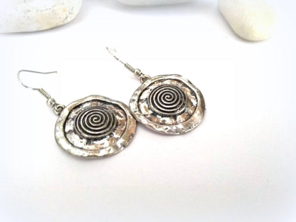 Pendientes espiral celta plata