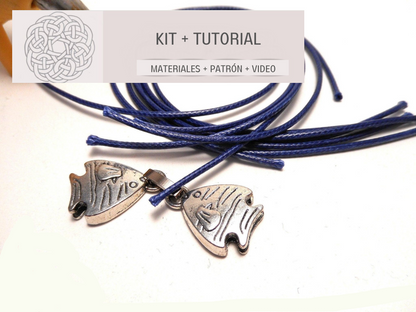 KIt con materiales y tutorial para hacer pulsera trenzada estilo marinero