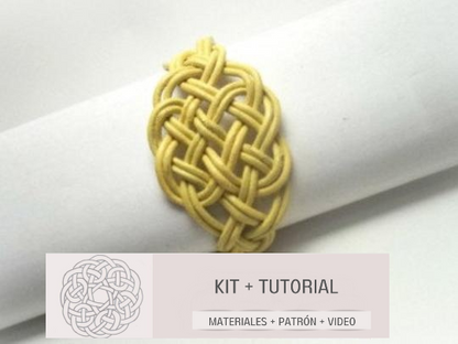 Kit para hacer pulsera celta de cuero, instrucciones y materiales