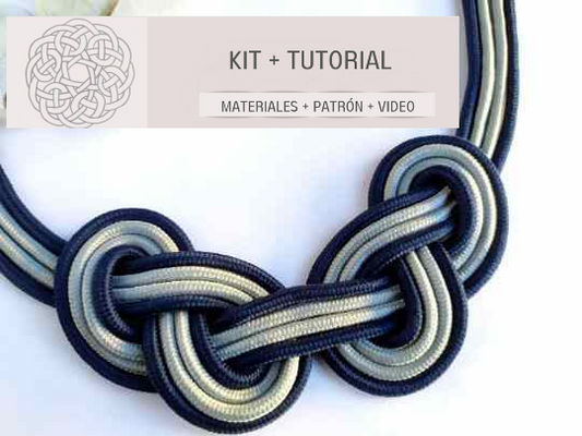 kit y tutorial collar de nudos de paracord, Raquel Jiménez Artesanía