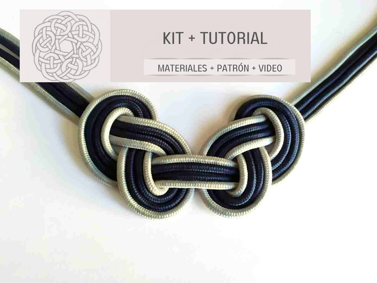 kit y tutorial collar de nudos de paracord, Raquel Jiménez Artesanía