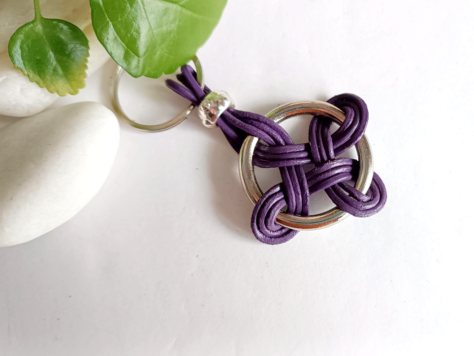 Key ring with witches' knot, protective talisman