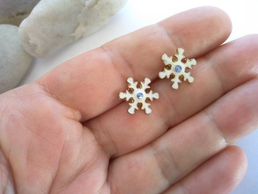 pendientes copo de nieve