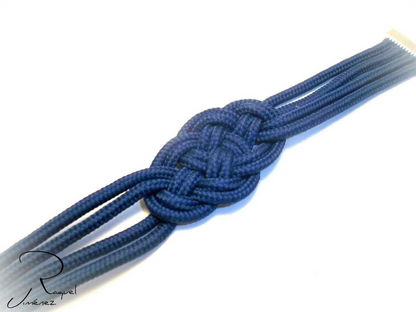 Bracelet nœud marin bleu style nautique