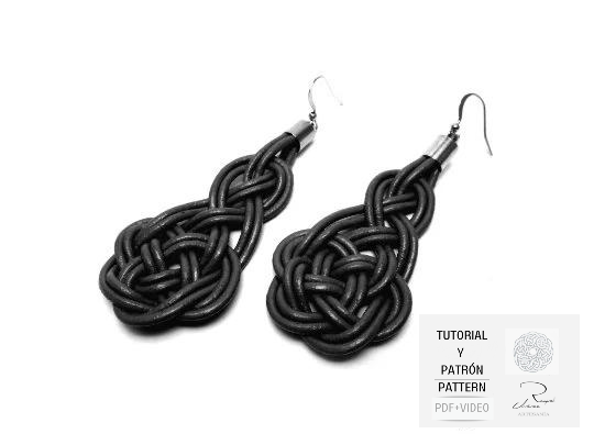 Tutorial to make macramé earrings with pattern